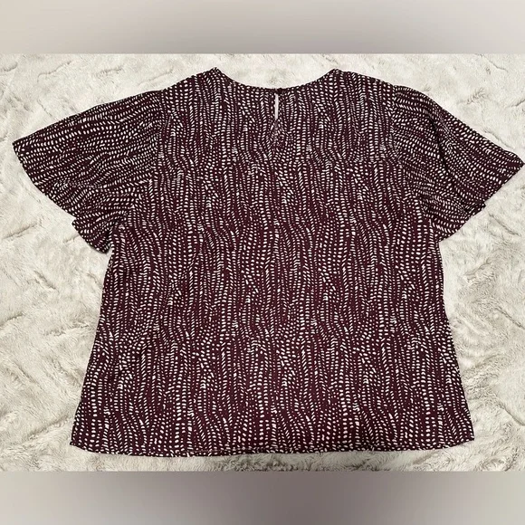 Nine Britton Plum and White Patterned Blouse - Picture 7 of 8